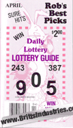 Rob's Best Picks ®
Lottery Book