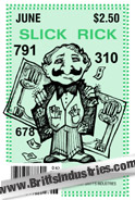 Slick Rick Monthly Lottery Book
